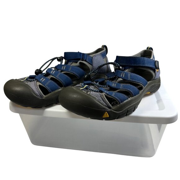 KEEN Newport Boys Blue Strappy Easy On Washable Sandal Shoes Sz 6 - Picture 3 of 11